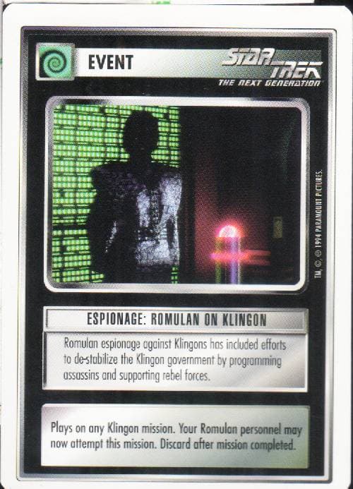Espionage: Romulan On Klingon — image 1