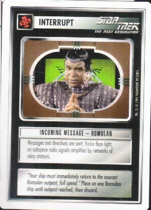 Incoming Message - Romulan — image 1