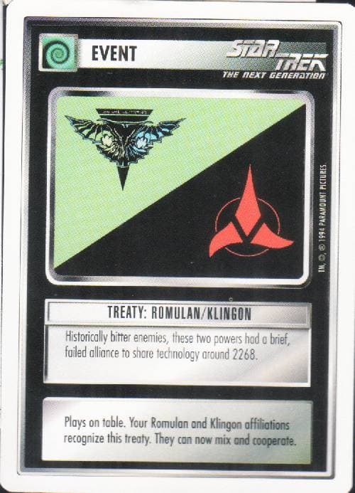Treaty: Romulan/Klingon — image 1