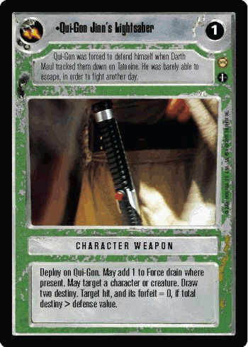 Qui-Gon Jinn's Lightsaber (AI) - FOIL — image 1