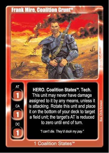 Frank Mire, Coalition Grunt — image 1