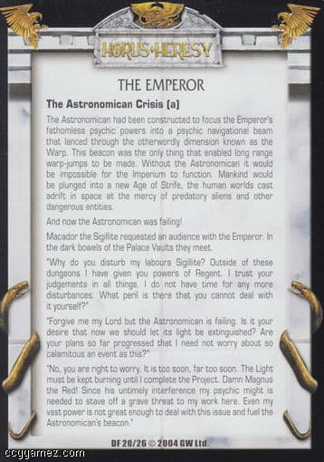 The Emperor, The Astronomican Crisis (a) — image 1