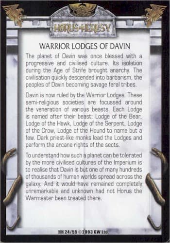 Warrior Lodges of Davin — image 1