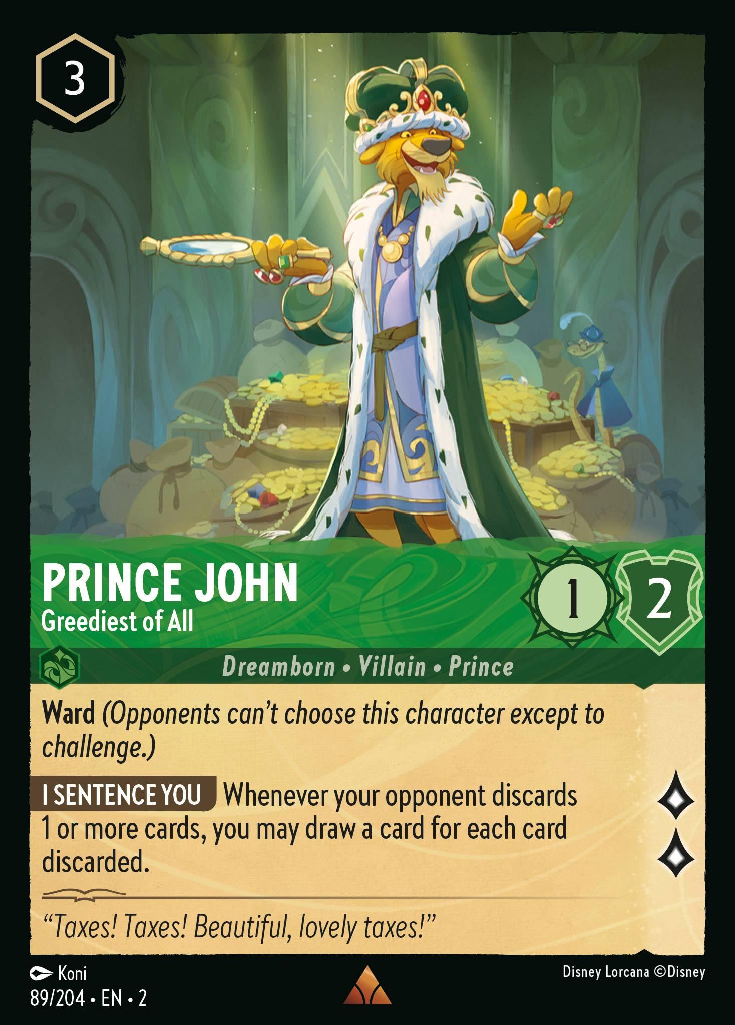 Prince John, Greediest of All - FOIL — image 1