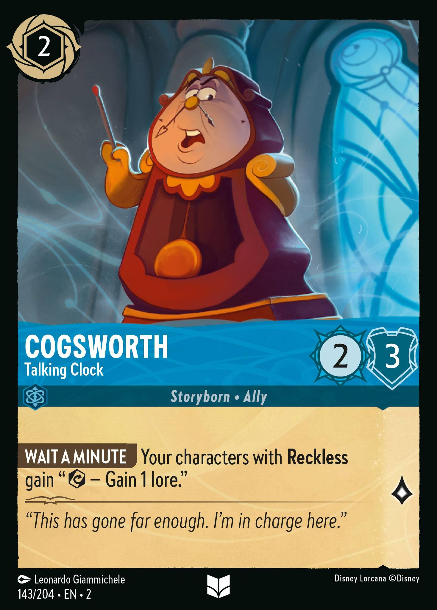 Cogsworth, Talking Clock - FOIL — image 1