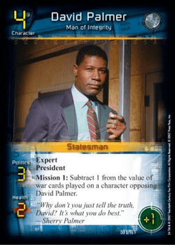 David Palmer, Man of Integrity - FOIL — image 1