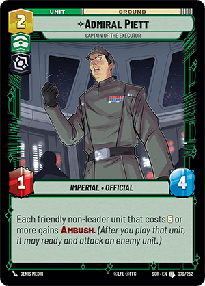 Admiral Piett, Captain of the Executor - FOIL — image 1
