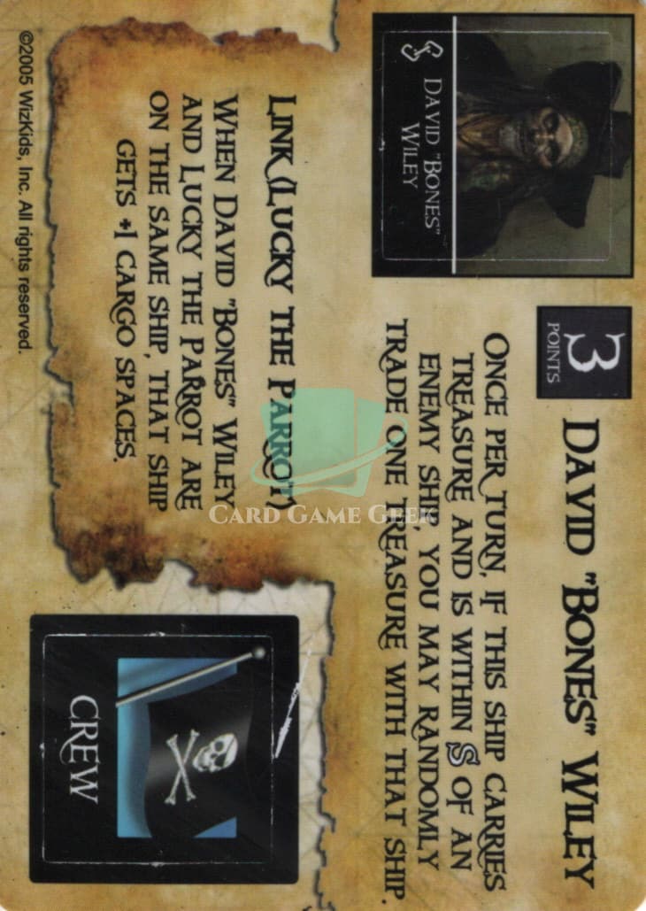 David "Bones" Wiley/ Oarsman (Pirate) - G35 — image 1