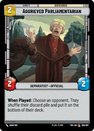 Aggrieved Parliamentarian - FOIL — image 1