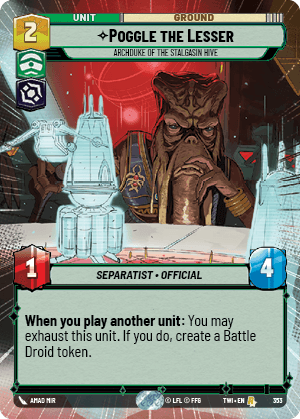 Poggle the Lesser, Archduke of the Stalgasin Hive - HYPERSPACE FOIL — image 1