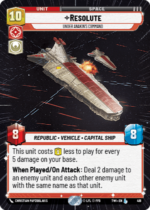 Resolute, Under Anakin's Command - HYPERSPACE FOIL — image 1