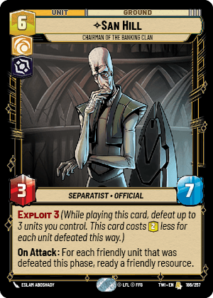 San Hill, Chairman of the Banking Clan - FOIL — image 1