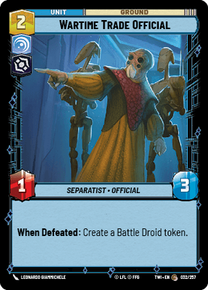 Wartime Trade Official - FOIL — image 1