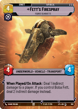 Fett's Firespray, Feared Silhouette - HYPERSPACE — image 1