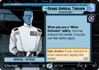 Grand Admiral Thrawn, ...How Unfortunate - HYPERSPACE — image 1