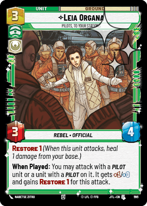 Leia Organa, Pilots, To Your Stations - FOIL — image 1