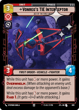 Vonreg's TIE Interceptor, Ace of the First Order - FOIL — image 1