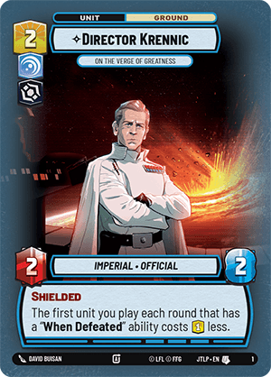 Director Krennic, On the Verge of Greatness - OP Promo - FOIL — image 1