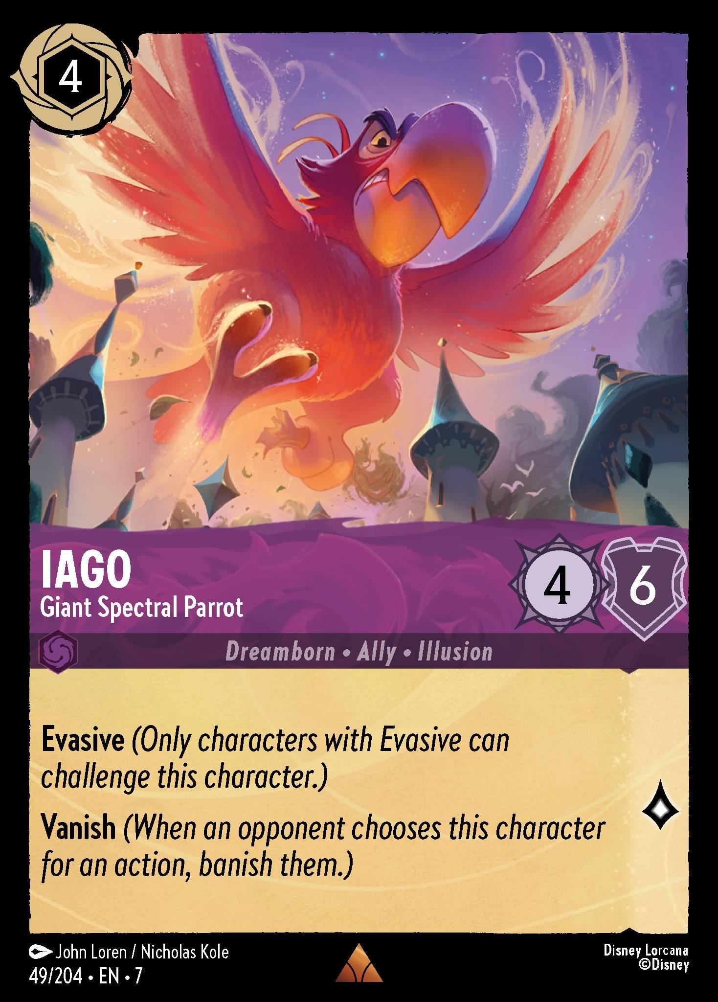 Iago, Giant Spectral Parrot - FOIL — image 1