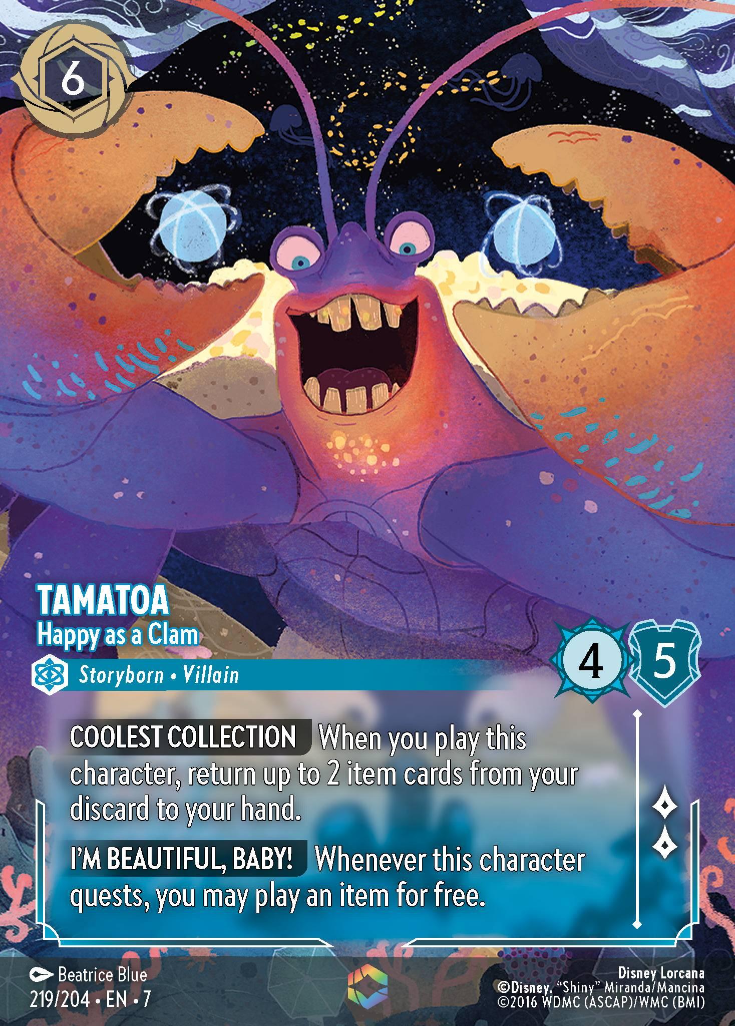 Tamatoa, Happy as a Clam - ENCHANTED — image 1