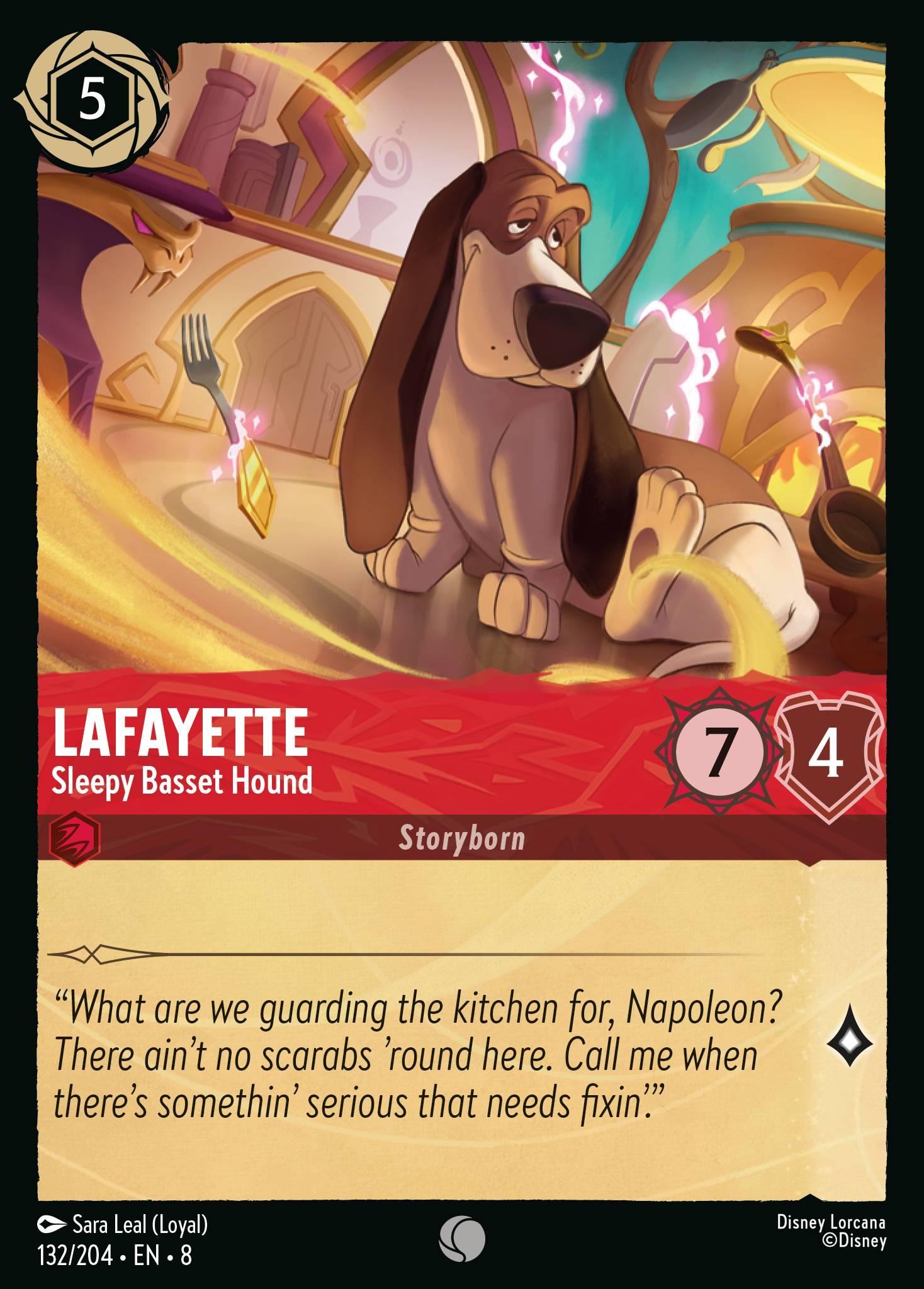 Lafayette, Sleepy Basset Hound - FOIL — image 1