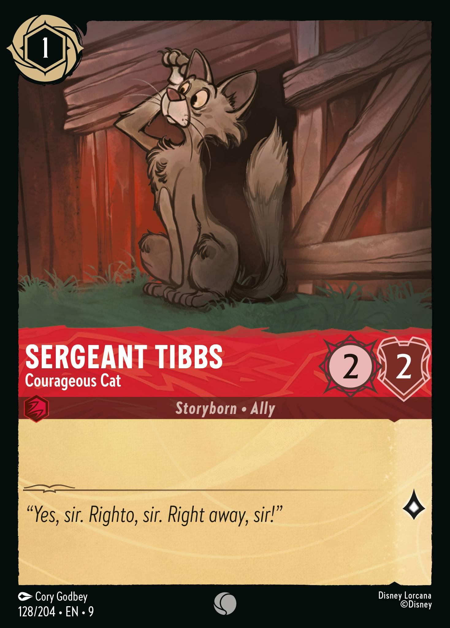 Sergeant Tibbs, Courageous Cat - FOIL — image 1