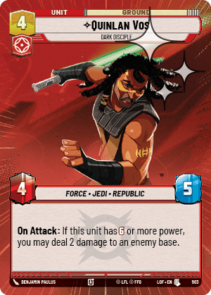 Quinlan Vos - Dark Disciple - HYPERSPACE FOIL — image 1