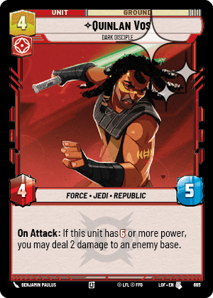Quinlan Vos - Dark Disciple - FOIL — image 1
