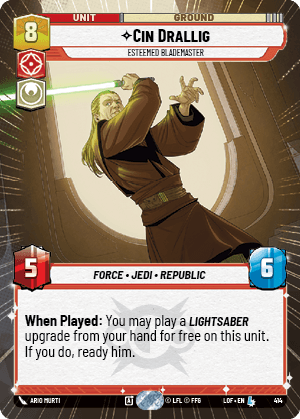 Cin Drallig - Esteemed Blademaster - HYPERSPACE — image 1