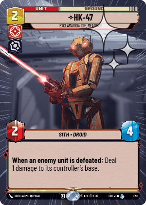 HK-47 - Exclamation: Die, Meatbag! - HYPERSPACE FOIL — image 1