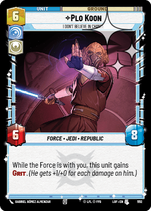 Plo Koon - I Don't Believe in Chance - FOIL — image 1
