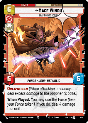 Mace Windu - Leaping into Action - FOIL — image 1