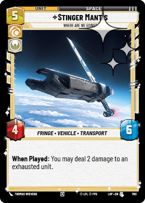 Stinger Mantis - Where Are We Going? - FOIL — image 1