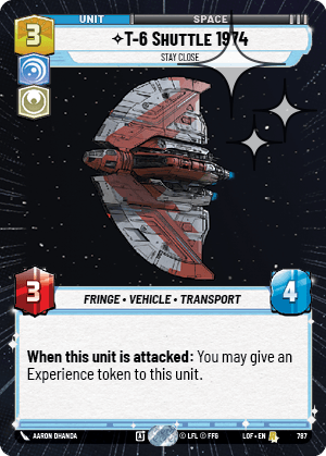 T-6 Shuttle 1974 - Stay Close - HYPERSPACE FOIL — image 1