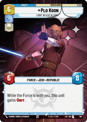 Plo Koon - I Don't Believe in Chance - HYPERSPACE FOIL — image 1