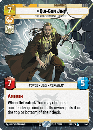 Qui-Gon Jinn - The Negotiations Will Be Short - HYPERSPACE FOIL — image 1