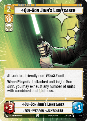 Qui-Gon Jinn's Lightsaber - HYPERSPACE FOIL — image 1