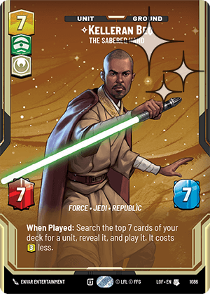 Kelleran Beq - The Sabered Hand - PRESTIGE FOIL — image 1