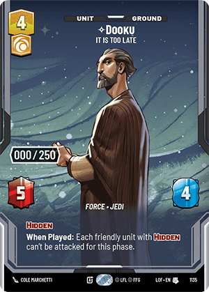 Dooku - It Is Too Late - PRESTIGE SERIALIZED — image 1