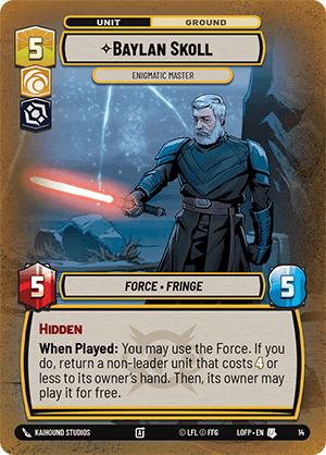 Baylan Skoll - Enigmatic Master - OP Promo — image 1