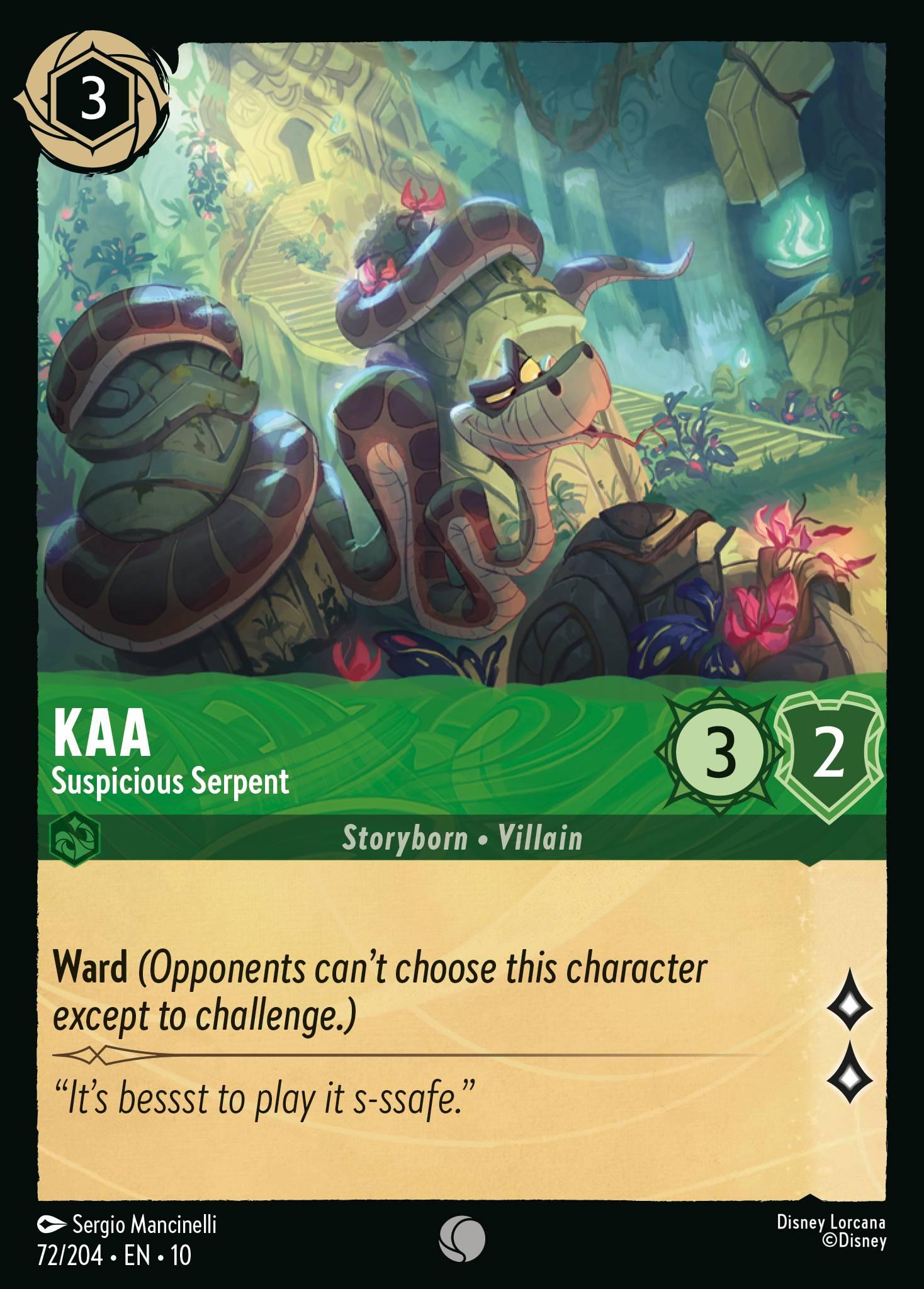 Kaa, Suspicious Serpent - FOIL — image 1