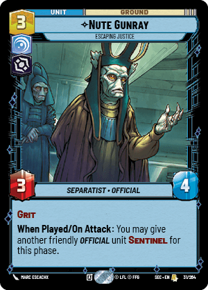Nute Gunray - Escaping Justice — image 1