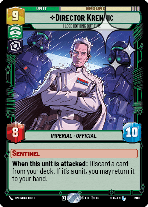 Director Krennic - I Lose Nothing But Time - FOIL — image 1