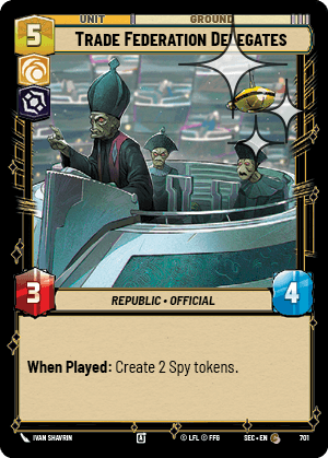 Trade Federation Delegates - FOIL — image 1