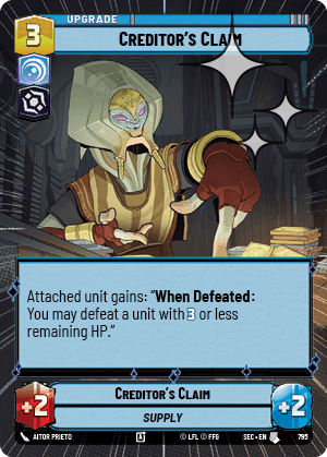 Creditor's Claim - HYPERSPACE FOIL — image 1