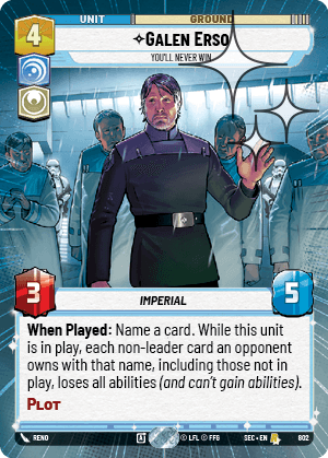 Galen Erso - You'll Never Win - HYPERSPACE FOIL — image 1