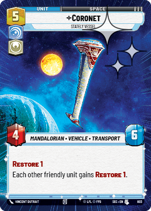 Coronet - Stately Vessel - HYPERSPACE FOIL — image 1