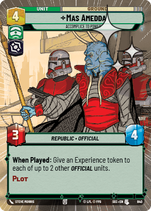 Mas Amedda - Accomplice to Power - HYPERSPACE FOIL — image 1