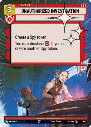Unauthorized Investigation - HYPERSPACE FOIL — image 1
