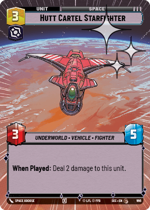 Hutt Cartel Starfighter - HYPERSPACE FOIL — image 1